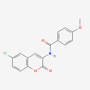 molecular formula C17H12ClNO4 B11610506 N-(6-chloro-2-oxo-2H-chromen-3-yl)-4-methoxybenzamide 