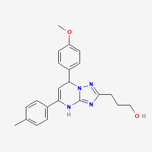 3-[7-(4-Methoxyphenyl)-5-(4-methylphenyl)-4,7-dihydro[1,2,4]triazolo[1,5-a]pyrimidin-2-yl]propan-1-ol