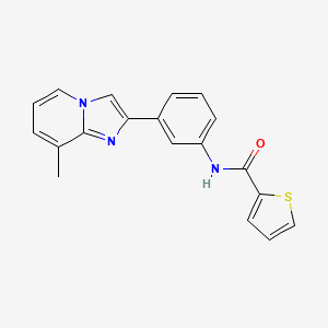 molecular formula C19H15N3OS B11610617 N-(3-(8-methylimidazo[1,2-a]pyridin-2-yl)phenyl)thiophene-2-carboxamide 