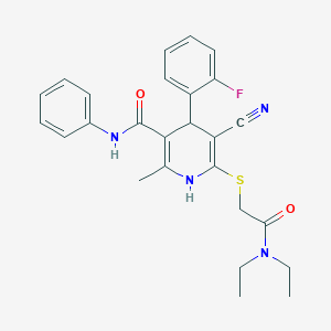 5-cyano-6-{[2-(diethylamino)-2-oxoethyl]sulfanyl}-4-(2-fluorophenyl)-2-methyl-N-phenyl-1,4-dihydropyridine-3-carboxamide