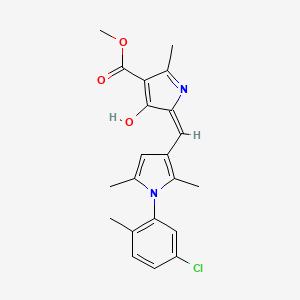 methyl (5E)-5-{[1-(5-chloro-2-methylphenyl)-2,5-dimethyl-1H-pyrrol-3-yl]methylidene}-2-methyl-4-oxo-4,5-dihydro-1H-pyrrole-3-carboxylate