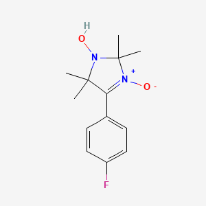 molecular formula C13H17FN2O2 B11610692 4-(4-Fluorophenyl)-2,2,5,5-tetramethyl-2,5-dihydro-1H-imidazol-1-ol 3-oxide 