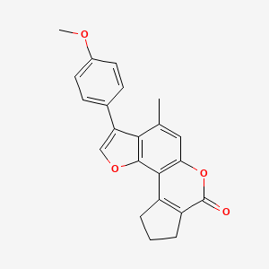 3-(4-methoxyphenyl)-4-methyl-9,10-dihydrocyclopenta[c]furo[2,3-f]chromen-7(8H)-one