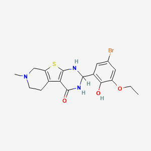 5-(5-bromo-3-ethoxy-2-hydroxyphenyl)-11-methyl-8-thia-4,6,11-triazatricyclo[7.4.0.02,7]trideca-1(9),2(7)-dien-3-one