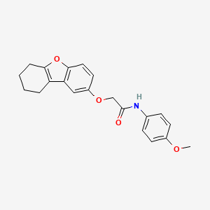 molecular formula C21H21NO4 B11610750 N-(4-methoxyphenyl)-2-(6,7,8,9-tetrahydrodibenzo[b,d]furan-2-yloxy)acetamide 