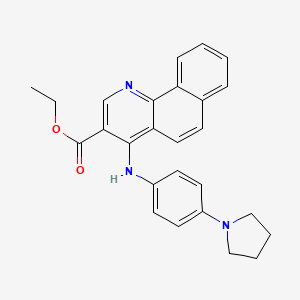 Ethyl 4-{[4-(pyrrolidin-1-yl)phenyl]amino}benzo[h]quinoline-3-carboxylate