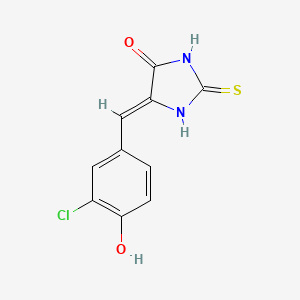 (5Z)-5-(3-chloro-4-hydroxybenzylidene)-2-thioxoimidazolidin-4-one