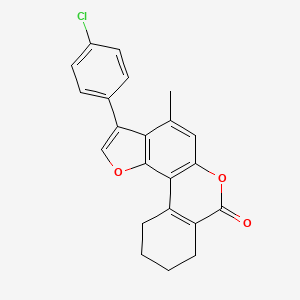 3-(4-chlorophenyl)-4-methyl-8,9,10,11-tetrahydro-7H-benzo[c]furo[2,3-f]chromen-7-one