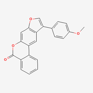 molecular formula C22H14O4 B11610776 10-(4-methoxyphenyl)-5H-benzo[c]furo[3,2-g]chromen-5-one 