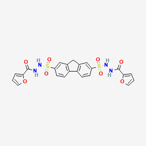 N',N''-(9H-fluorene-2,7-diyldisulfonyl)difuran-2-carbohydrazide