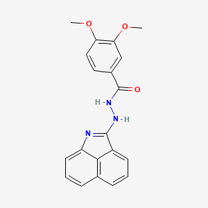 molecular formula C20H17N3O3 B11610830 N'-(benzo[cd]indol-2-yl)-3,4-dimethoxybenzohydrazide 