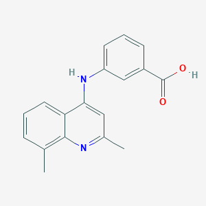 molecular formula C18H16N2O2 B11610832 3-[(2,8-dimethylquinolin-4-yl)amino]benzoic Acid 