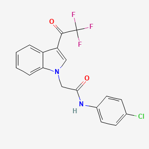 N-(4-chlorophenyl)-2-[3-(2,2,2-trifluoroacetyl)indol-1-yl]acetamide