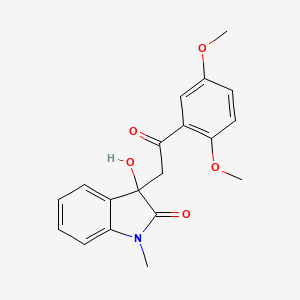 3-[2-(2,5-dimethoxyphenyl)-2-oxoethyl]-3-hydroxy-1-methyl-1,3-dihydro-2H-indol-2-one