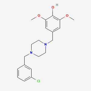 4-({4-[(3-Chlorophenyl)methyl]piperazin-1-YL}methyl)-2,6-dimethoxyphenol