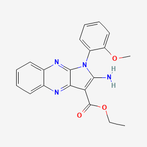 molecular formula C20H18N4O3 B11610954 ethyl 2-amino-1-(2-methoxyphenyl)-1H-pyrrolo[2,3-b]quinoxaline-3-carboxylate 