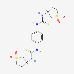 molecular formula C18H26N4O4S4 B11611010 C18H26N4O4S4 