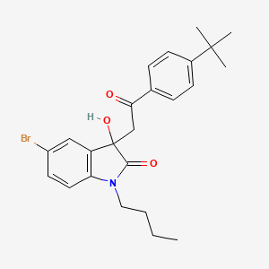 5-bromo-1-butyl-3-[2-(4-tert-butylphenyl)-2-oxoethyl]-3-hydroxy-1,3-dihydro-2H-indol-2-one