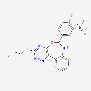 6-(4-Chloro-3-nitrophenyl)-3-(propylsulfanyl)-6,7-dihydro[1,2,4]triazino[5,6-d][3,1]benzoxazepine