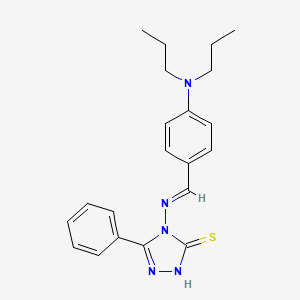 4-({(E)-[4-(dipropylamino)phenyl]methylidene}amino)-5-phenyl-4H-1,2,4-triazole-3-thiol