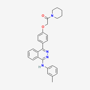 2-(4-{4-[(3-Methylphenyl)amino]phthalazin-1-yl}phenoxy)-1-(piperidin-1-yl)ethanone