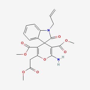 3',5'-Dimethyl 2'-amino-6'-(2-methoxy-2-oxoethyl)-2-oxo-1-(prop-2-EN-1-YL)-1,2-dihydrospiro[indole-3,4'-pyran]-3',5'-dicarboxylate