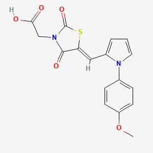 [(5Z)-5-{[1-(4-methoxyphenyl)-1H-pyrrol-2-yl]methylidene}-2,4-dioxo-1,3-thiazolidin-3-yl]acetic acid