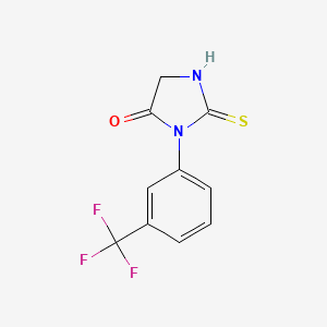 molecular formula C10H7F3N2OS B11611145 2-Sulfanylidene-3-[3-(trifluoromethyl)phenyl]imidazolidin-4-one 