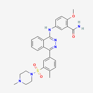 2-Methoxy-5-[(4-{4-methyl-3-[(4-methylpiperazin-1-yl)sulfonyl]phenyl}phthalazin-1-yl)amino]benzamide