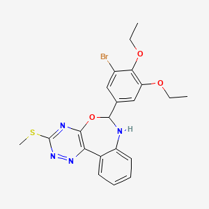 6-(3-Bromo-4,5-diethoxyphenyl)-3-(methylsulfanyl)-6,7-dihydro[1,2,4]triazino[5,6-d][3,1]benzoxazepine