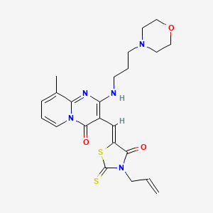 3-[(Z)-(3-Allyl-4-oxo-2-thioxo-1,3-thiazolidin-5-ylidene)methyl]-9-methyl-2-{[3-(4-morpholinyl)propyl]amino}-4H-pyrido[1,2-A]pyrimidin-4-one