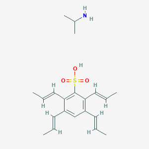 molecular formula C21H31NO3S B116112 Benzenesulfonic acid, (tetrapropenyl)-, compd. with 2-propanamine (1:1) CAS No. 157966-96-6