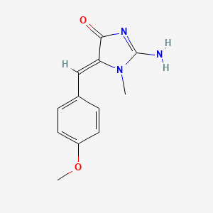 (5Z)-2-imino-5-(4-methoxybenzylidene)-1-methylimidazolidin-4-one