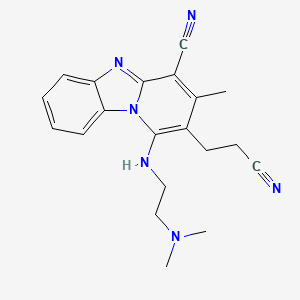 2-(2-Cyanoethyl)-1-{[2-(dimethylamino)ethyl]amino}-3-methylpyrido[1,2-a]benzimidazole-4-carbonitrile