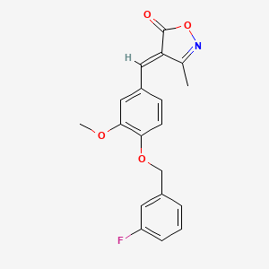 (4E)-4-{4-[(3-fluorobenzyl)oxy]-3-methoxybenzylidene}-3-methylisoxazol-5(4H)-one