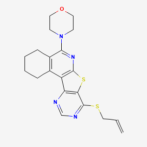 4-(13-prop-2-enylsulfanyl-11-thia-9,14,16-triazatetracyclo[8.7.0.02,7.012,17]heptadeca-1,7,9,12,14,16-hexaen-8-yl)morpholine