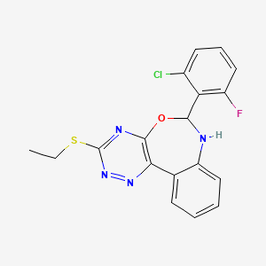 6-(2-Chloro-6-fluorophenyl)-3-(ethylsulfanyl)-6,7-dihydro[1,2,4]triazino[5,6-d][3,1]benzoxazepine