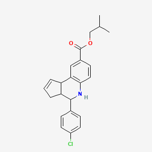 2-methylpropyl 4-(4-chlorophenyl)-3a,4,5,9b-tetrahydro-3H-cyclopenta[c]quinoline-8-carboxylate