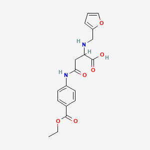 4-((4-(Ethoxycarbonyl)phenyl)amino)-2-((furan-2-ylmethyl)amino)-4-oxobutanoic acid