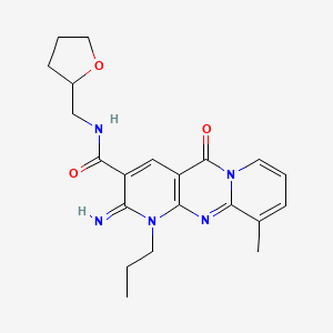 2-Imino-8-methyl-10-oxo-1-propyl-1,10-dihydro-2H-1,9,10a-triaza-anthracene-3-carboxylic acid (tetrahydro-furan-2-ylmethyl)-amide