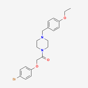 molecular formula C21H25BrN2O3 B11611351 2-(4-Bromophenoxy)-1-[4-(4-ethoxybenzyl)piperazin-1-yl]ethanone 