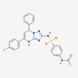 N-(4-{[5-(4-chlorophenyl)-7-phenyl-4,7-dihydro[1,2,4]triazolo[1,5-a]pyrimidin-2-yl]sulfamoyl}phenyl)acetamide