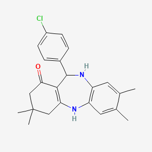 11-(4-chlorophenyl)-3,3,7,8-tetramethyl-2,3,4,5,10,11-hexahydro-1H-dibenzo[b,e][1,4]diazepin-1-one