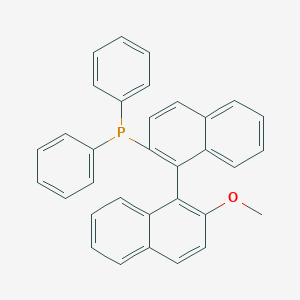 molecular formula C33H25OP B116114 [1-(2-Methoxynaphthalen-1-yl)naphthalen-2-yl]-diphenylphosphane CAS No. 145964-36-9