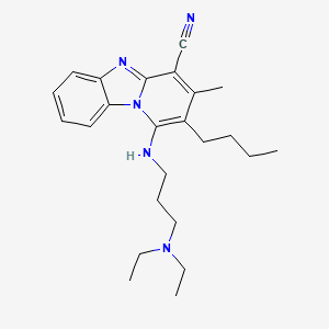 2-Butyl-1-{[3-(diethylamino)propyl]amino}-3-methylpyrido[1,2-a]benzimidazole-4-carbonitrile