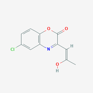 (3E)-6-chloro-3-(2-oxopropylidene)-3,4-dihydro-2H-1,4-benzoxazin-2-one