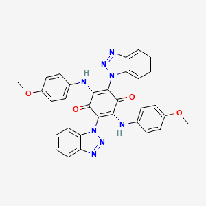 2,5-bis(1H-benzotriazol-1-yl)-3,6-bis[(4-methoxyphenyl)amino]cyclohexa-2,5-diene-1,4-dione