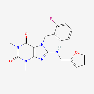 7-(2-fluorobenzyl)-8-[(furan-2-ylmethyl)amino]-1,3-dimethyl-3,7-dihydro-1H-purine-2,6-dione