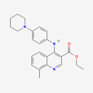 Ethyl 8-methyl-4-{[4-(piperidin-1-yl)phenyl]amino}quinoline-3-carboxylate