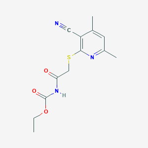 Ethyl {[(3-cyano-4,6-dimethylpyridin-2-yl)sulfanyl]acetyl}carbamate